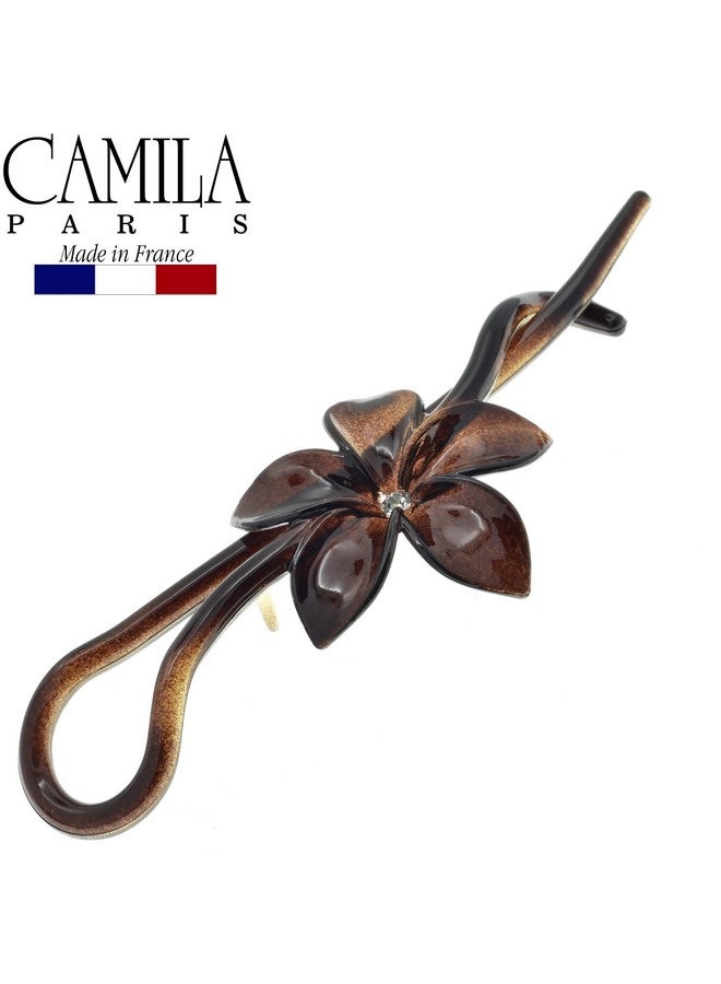 CAMILA Paris Cp1592 French Hair Barrette Pin Clips For Girls Flower Tortoise Shell No Metal Parts Strong Hold Grip Hair Clips For Women No Slip Styling Girls Hair Accessories Made In France - Image 3