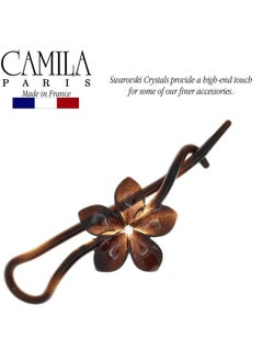 CAMILA Paris Cp1592 French Hair Barrette Pin Clips For Girls Flower Tortoise Shell No Metal Parts Strong Hold Grip Hair Clips For Women No Slip Styling Girls Hair Accessories Made In France  - Image 5