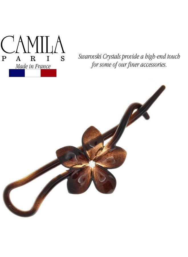 CAMILA Paris Cp1592 French Hair Barrette Pin Clips For Girls Flower Tortoise Shell No Metal Parts Strong Hold Grip Hair Clips For Women No Slip Styling Girls Hair Accessories Made In France - Image 5