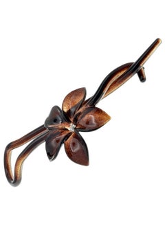 CAMILA Paris Cp1592 French Hair Barrette Pin Clips For Girls Flower Tortoise Shell No Metal Parts Strong Hold Grip Hair Clips For Women No Slip Styling Girls Hair Accessories Made In France  - Image 1