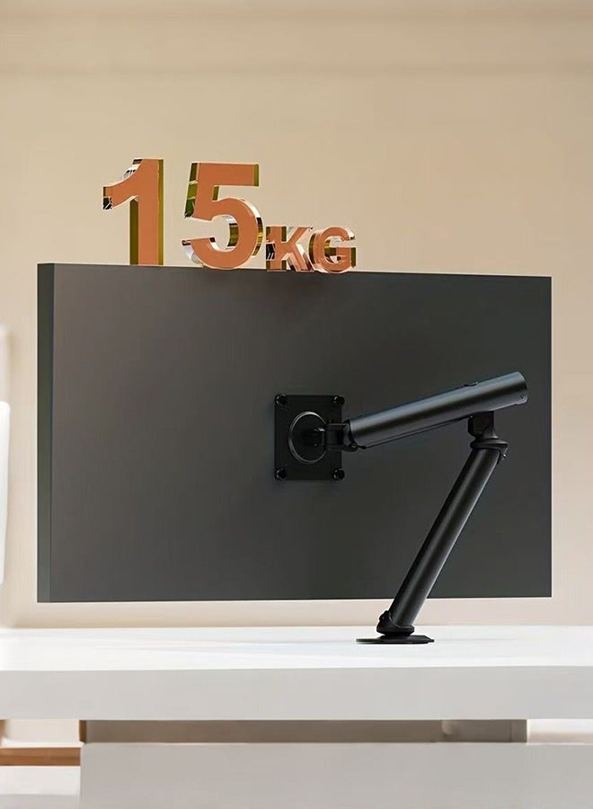 XiuWoo Full Motion Monitor Stand,Tilt Swivel Single Monitor Arm Mount For 15-32 Inch Screen With Desk C-Clamp And Grommet Option  - Image 4