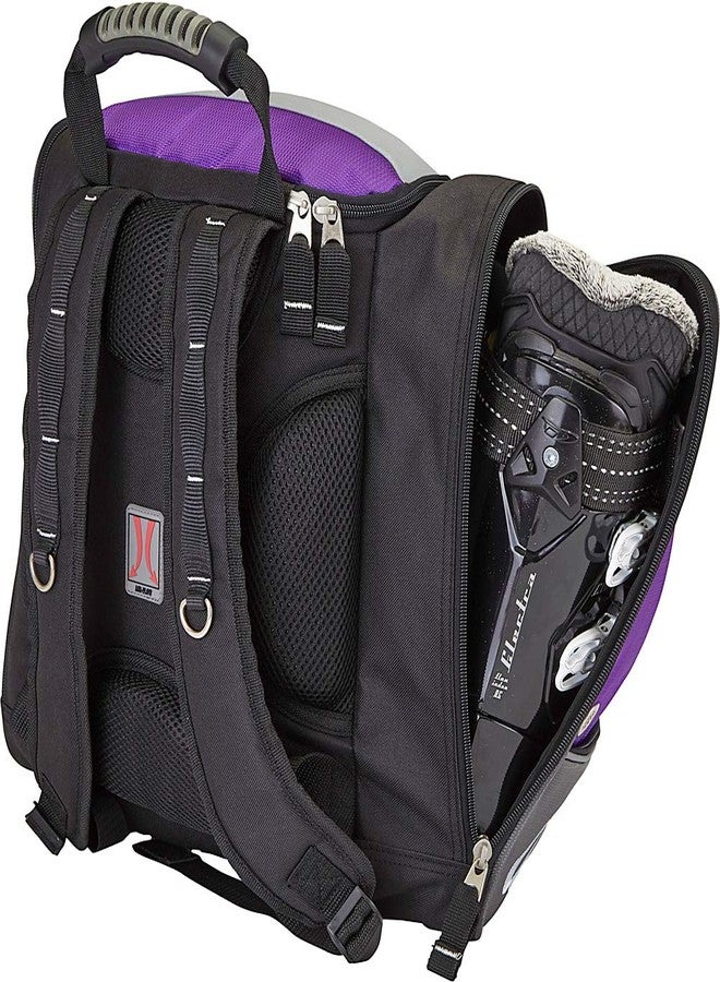 Athalon Tri-Athalon Kids Boot Bag/Backpack for Skiing, Snowboarding, Holds Boots, Helmet, Goggles, Gloves, Lime/Gray, One Size - Image 4