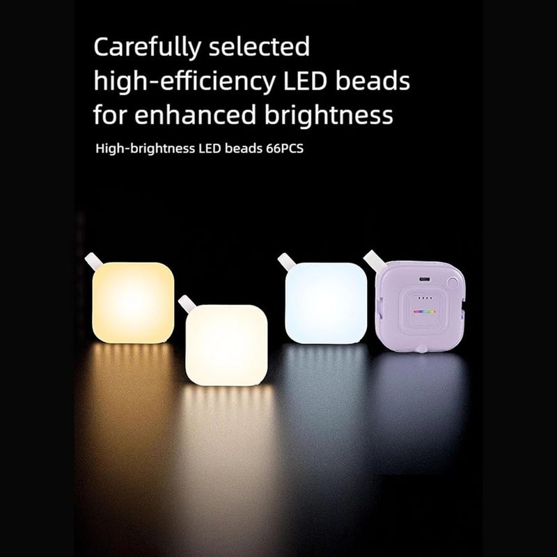 Black Portable LED Phone Camera Light with Flexible Clip for Indoor Outdoor Shooting - Image 4