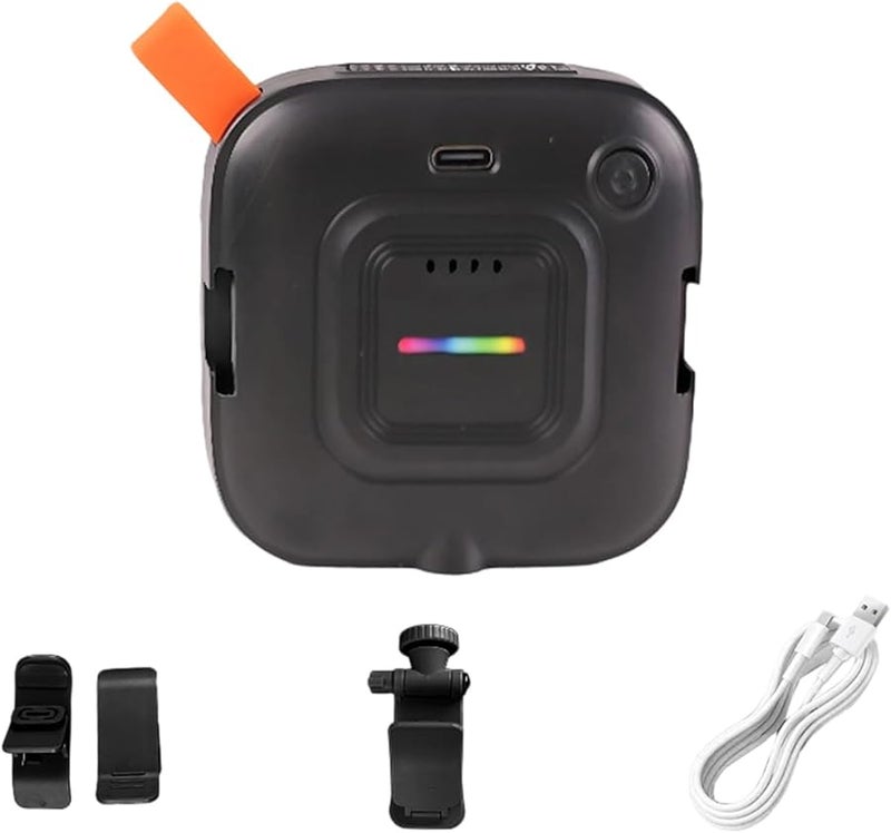 Black Portable LED Phone Camera Light with Flexible Clip for Indoor Outdoor Shooting - Image 2