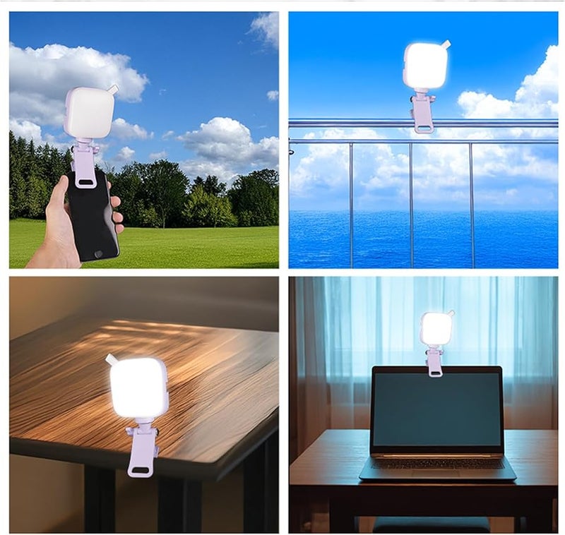 Black Portable LED Phone Camera Light with Flexible Clip for Indoor Outdoor Shooting - Image 3