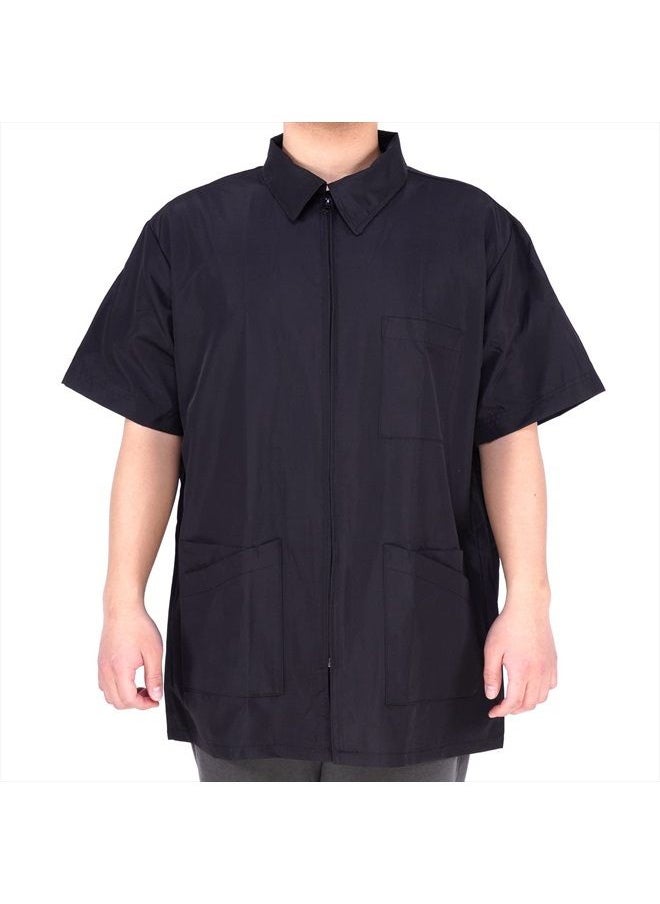 STUDIO LIMITED - Studio LIMITED Barber Jacket, Lightweight and Breathable Zipper Closure Hair Stylist Grooming Smock Shirt Water Resistance fabric stylish and functional, A FREE SALON APRON (XL) - Image 1