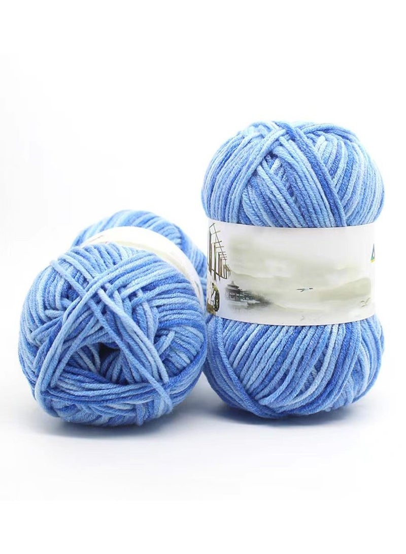 خيط صوف للحياكة اليدوية أزرق(2 قطعة) - Image 1