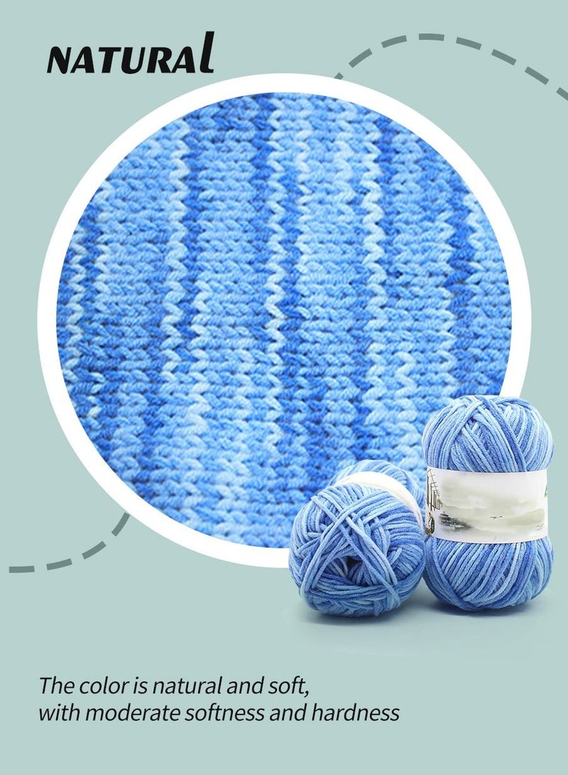 خيط صوف للحياكة اليدوية أزرق(2 قطعة) - Image 3