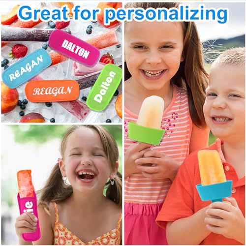 AIERSA 8pcs Popsicle Holders and Ice Pop Sleeves Set for kids No Drip, Silicone Popsicle Holder with Straw and Reusable Neopreneee Freeze Popsicle Sleeves for Toddlers Mess Free, No Freezing Hands - Image 5
