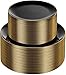 KIRE 100PCS Black and Gold Plates Black Plastic Plates Disposable with Gold Rim for Halloween PartyWeddingBirthday Include 50Pcs 1025inch for Dinner and 50Pcs 75inch for DessertSalad - Image 1