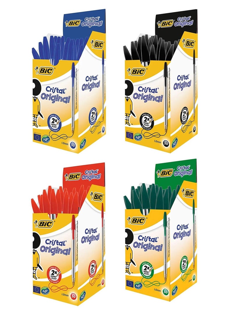 Bic قلم حبر كريستال متعدد الألوان 200 قطعة - Image 1