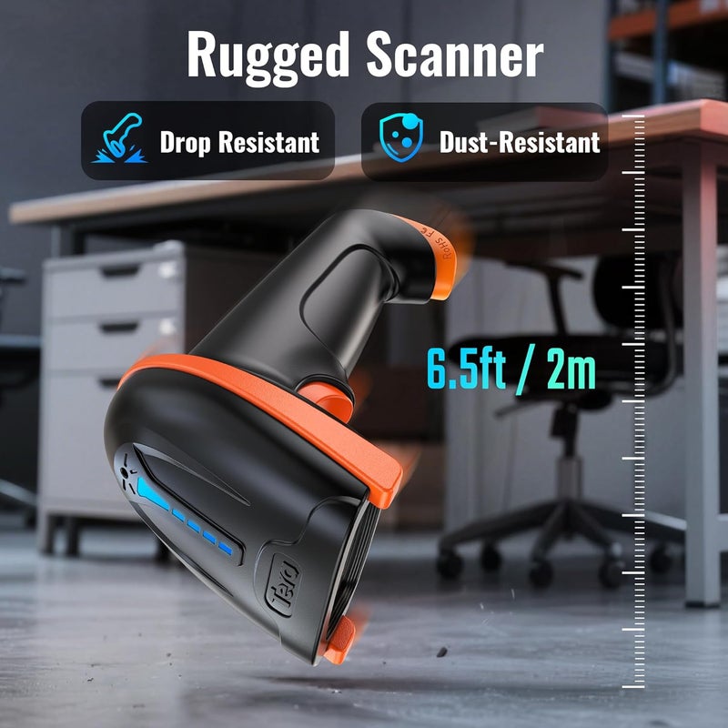 Tera ماسح باركود QR 1D 2D لاسلكي وسلكي مع مؤشر مستوى البطارية قارئ باركود مطبوع رقمي موديل D5100 - Image 5