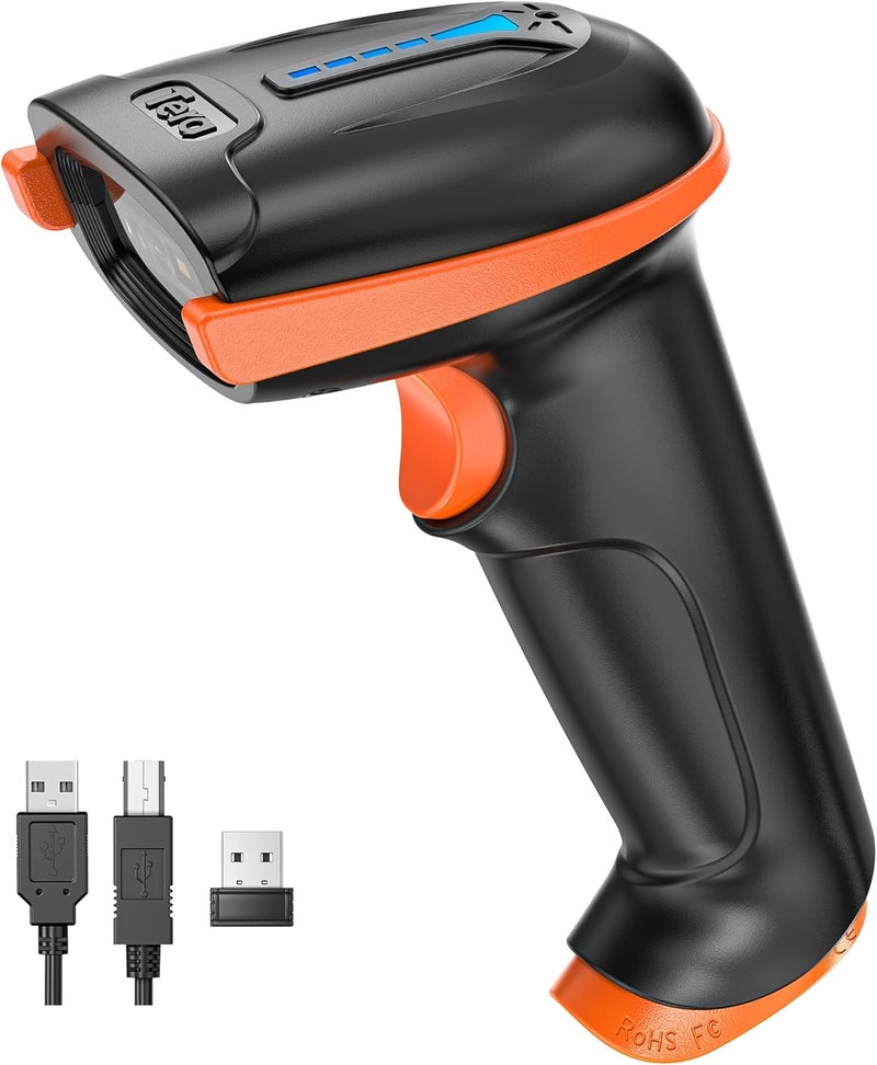 Tera ماسح باركود QR 1D 2D لاسلكي وسلكي مع مؤشر مستوى البطارية قارئ باركود مطبوع رقمي موديل D5100 - Image 1