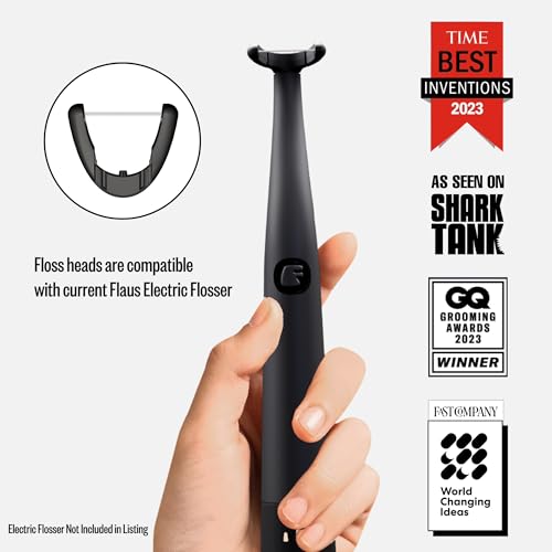 FLAUS Electric Flosser Refills (Shark Tank) 90ct Dental Floss Heads w/Gentle Gliding Floss - Refillable Floss Picks, Easy Glide Flossing, Gentle Gum Care, Dentist Recommended Tooth Flossers, Eco - Image 5