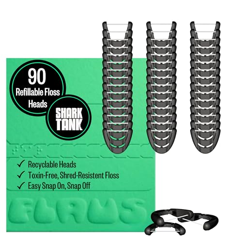 FLAUS Electric Flosser Refills (Shark Tank) 90ct Dental Floss Heads w/Gentle Gliding Floss - Refillable Floss Picks, Easy Glide Flossing, Gentle Gum Care, Dentist Recommended Tooth Flossers, Eco - Image 1
