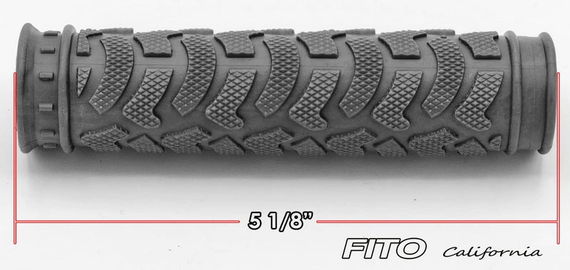 Fito Grips - Fito Rubber Handlebar Grips - Brown, Length: 130mm, Handlebar Diameter: 22.2mm(7/8"), for Beach Cruiser Bike, Fixie Fixed Gear Bike, Road Bikes, BMX Bikes, Mountain Bicycles Handle bar. - Image 2