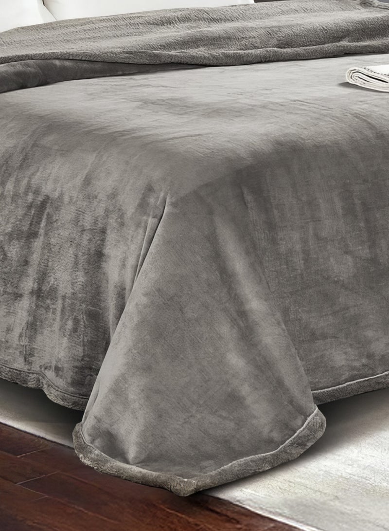 مينج لي بطانية دافئة مقاس كينج 220X240 سم بلون جذاب توفر لك المزيد من الدفء خلال ليالي الشتاء الباردة - Image 4