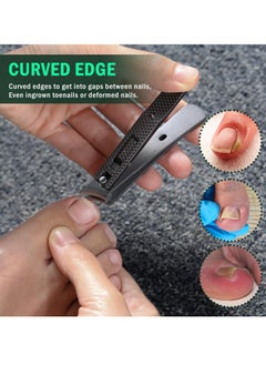 Excefore Angled Nail Clippers, Nail Clippers for Thick Nails Cutter for Ingrown Manicure Set, Slant Curved Blade Nail Cutters Ingrown Nail Pain Relief Tool For Podiatrists Toenail Slant Nail Cutter  - Image 2