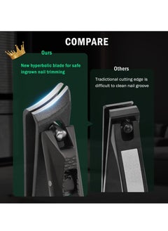 Excefore Angled Nail Clippers, Nail Clippers for Thick Nails Cutter for Ingrown Manicure Set, Slant Curved Blade Nail Cutters Ingrown Nail Pain Relief Tool For Podiatrists Toenail Slant Nail Cutter  - Image 3