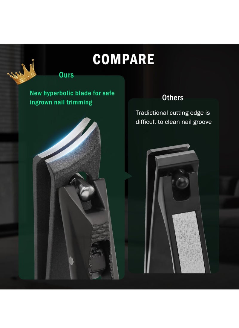 Excefore Angled Nail Clippers, Nail Clippers for Thick Nails Cutter for Ingrown Manicure Set, Slant Curved Blade Nail Cutters Ingrown Nail Pain Relief Tool For Podiatrists Toenail Slant Nail Cutter  - Image 3