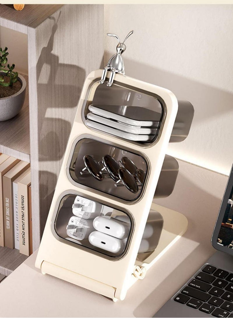 Multi-Use Acrylic Desktop Organizer - Storage Box for Tea Bags, Coffee, Cosmetics, Stationery | For Home, Office, Bathroom - Image 3