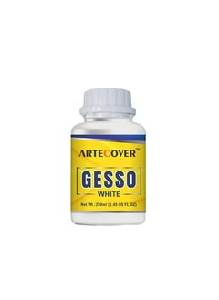 ARTECOVER ARTECOVER White Gesso For Canvas Oil Painting Art and Craft Paint DIY Paint Rich Pigment NonCraking Paint for Canvas Wood Leather Earthenware Metal White Pack Of 1 250Ml 