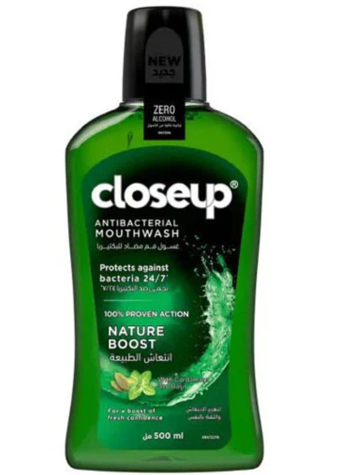 Close Up Antibacterial Mouthwash Protects Against Bacteria, 500ml