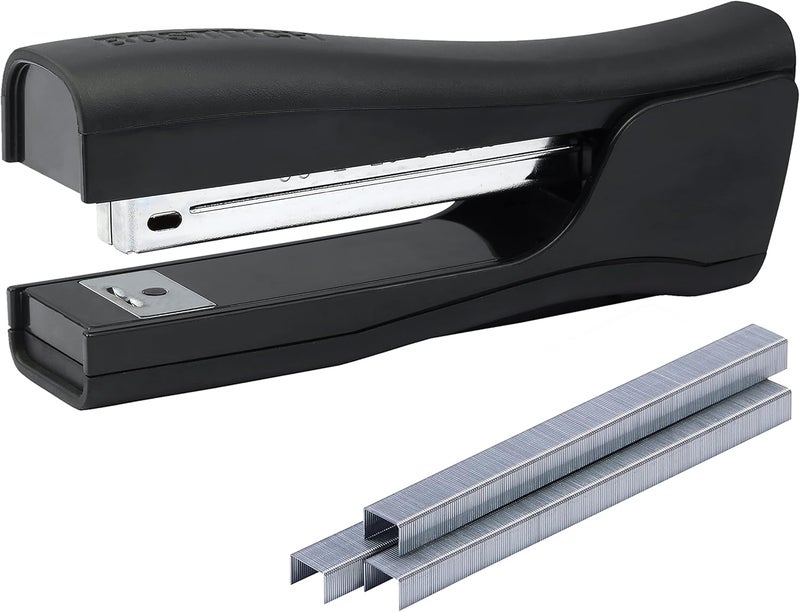 Bostitch Office Eco-Friendly Dynamo 4 in 1 Standup Stapler, Includes 420 Staples, 20 Sheet Capacity, Integrated Pencil Sharpener, Staple Remover & Staple Storage, Black - Image 1