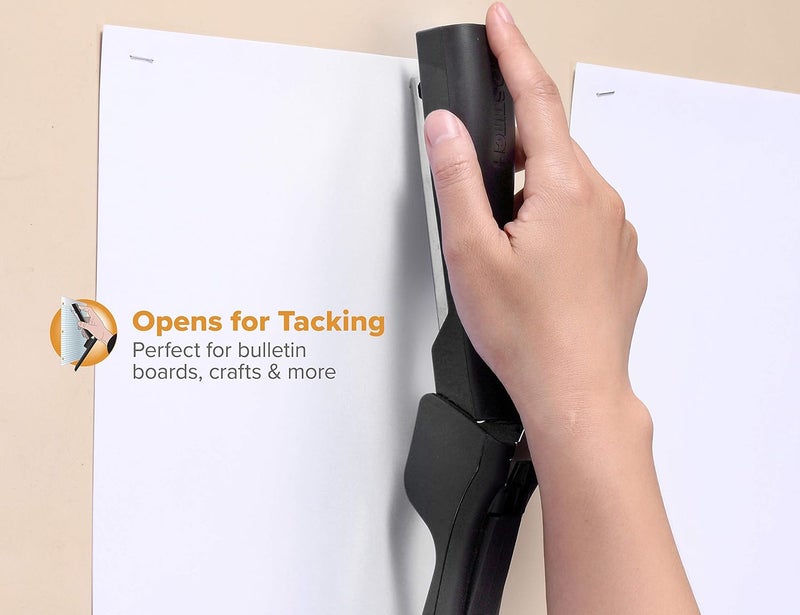 Bostitch Office Eco-Friendly Dynamo 4 in 1 Standup Stapler, Includes 420 Staples, 20 Sheet Capacity, Integrated Pencil Sharpener, Staple Remover & Staple Storage, Black - Image 3