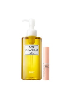 DHC DHC Deep Cleansing Oil and Lip Cream, Facial Cleansing Oil, Makeup Remover, Hydrating, Moisturizing, Soothing, Set, Fragrance and Colorant Free, Ideal for all skin types, 6.7 fl. oz. and 0.05 oz.  - Image 1