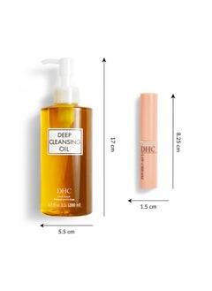 DHC DHC Deep Cleansing Oil and Lip Cream, Facial Cleansing Oil, Makeup Remover, Hydrating, Moisturizing, Soothing, Set, Fragrance and Colorant Free, Ideal for all skin types, 6.7 fl. oz. and 0.05 oz.  - Image 2