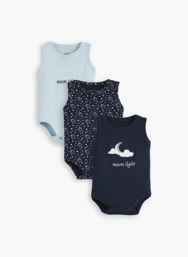 Junior Baby UniSex Cotton Bodysuit Pack of 3 - Image 1