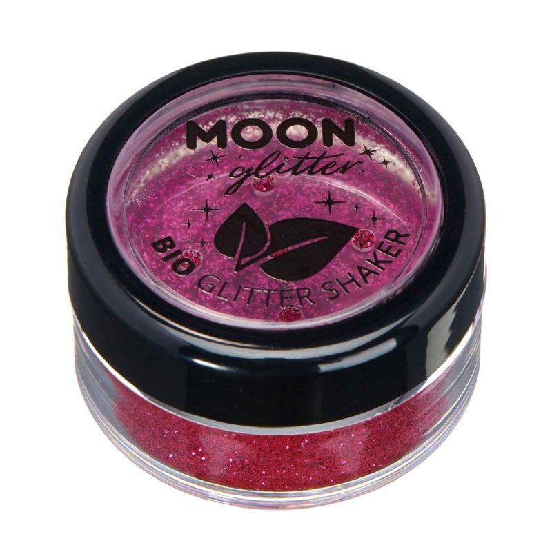 Biodegradable Eco Glitter Shakers by Moon Glitter 100 Cosmetic Bio Glitter for Face Body Nails Hair and Lips 5g Dark Rose