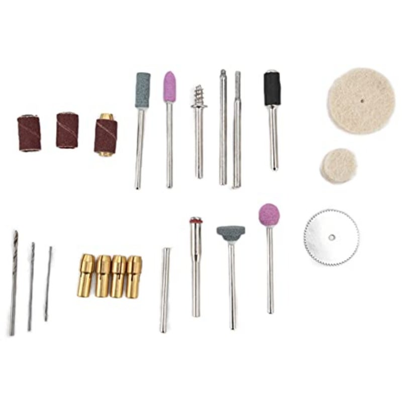 Mini Electric Drill Set, Engraving Tool for DIY Hobby Polishing Drilling Cutting Engraving Tool Gray - Image 4