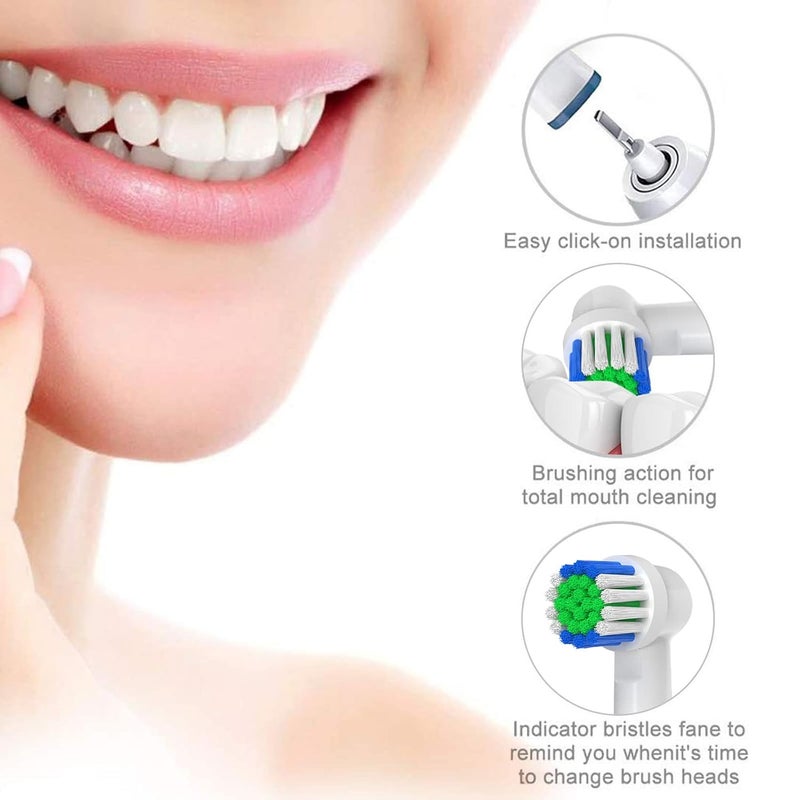 Replacement Toothbrush Heads Compatible with Oral-B Braun - 4 Pack - Image 4