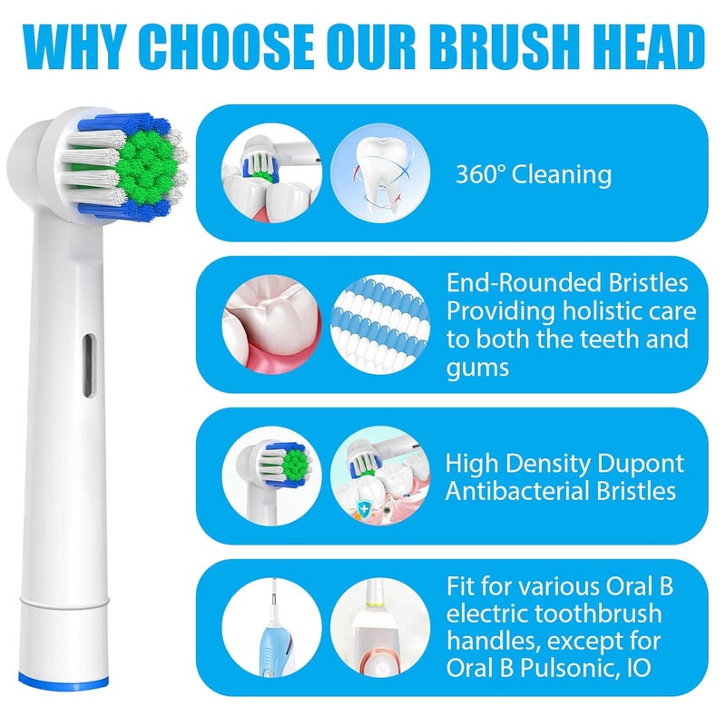 Replacement Toothbrush Heads Compatible with Oral-B Braun - 4 Pack - Image 3