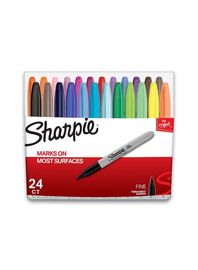 Sharpie Sanford ShaRP Accessoriesie Permanent Markers, Fine Point, Assorted , 24-Count - Image 2