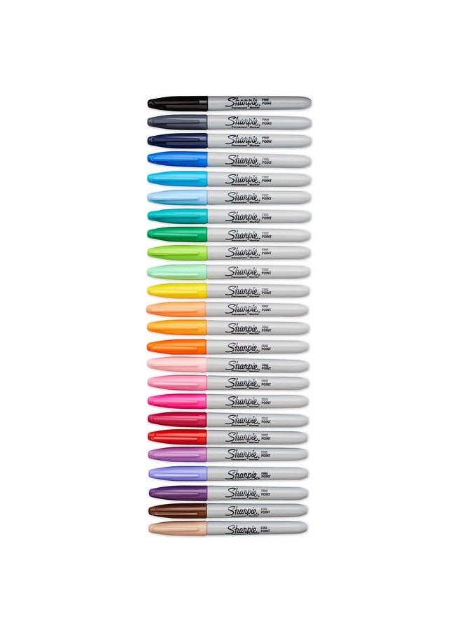 Sharpie Sanford ShaRP Accessoriesie Permanent Markers, Fine Point, Assorted , 24-Count - Image 3