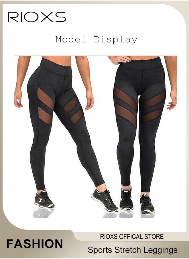 RIOXS Women's High Waisted Yoga Pants,Stretch Leggings With Side Pockets,Workout Tummy Control Leggings For Sports Gym Yoga Tights,Skinny Leggings For Women Ladies Running  - Image 5