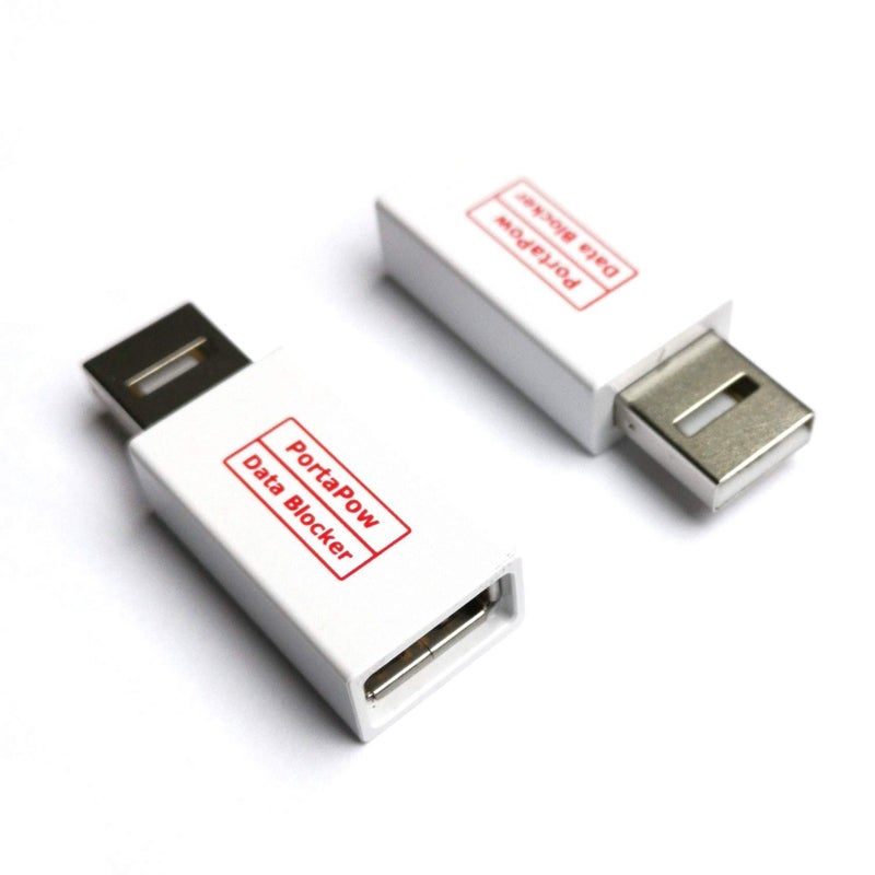 PortaPow USB Data Blocker (White 2 Pack) - Protect Against Juice Jacking - Image 4