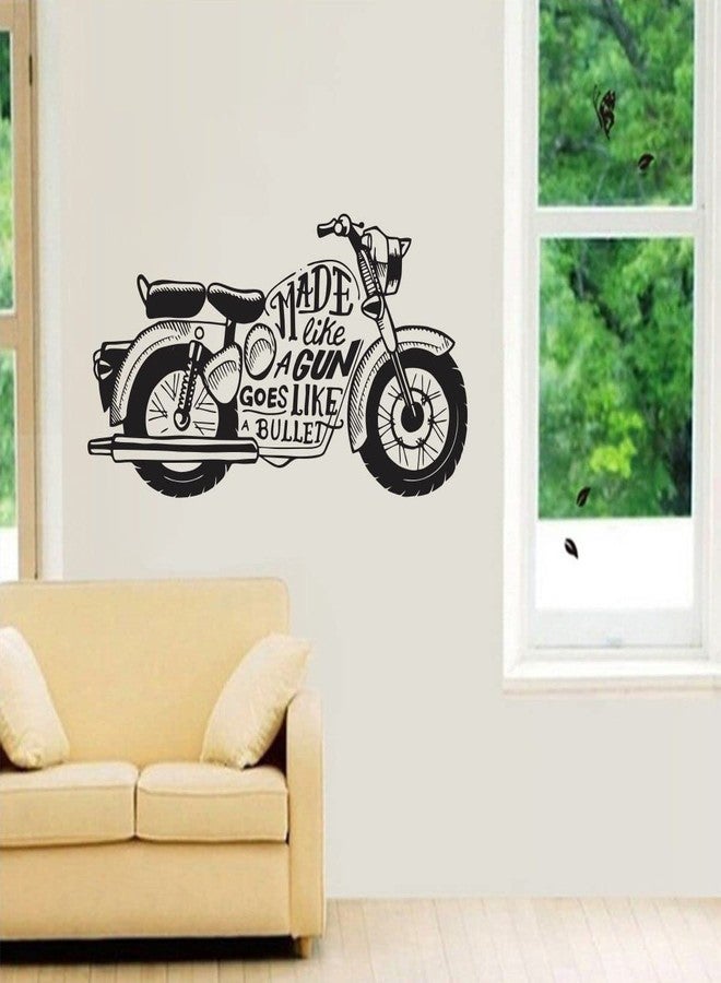 VCREATE DECOR ملصق جداري وشعار دراجة من VCREATE DECOR || ملصق جداري لغرفة المعيشة/غرفة النوم/المكتب وجميع الملصقات الزخرفية (فينيل PVC، الحجم 58 سم × 33 سم) - Image 3
