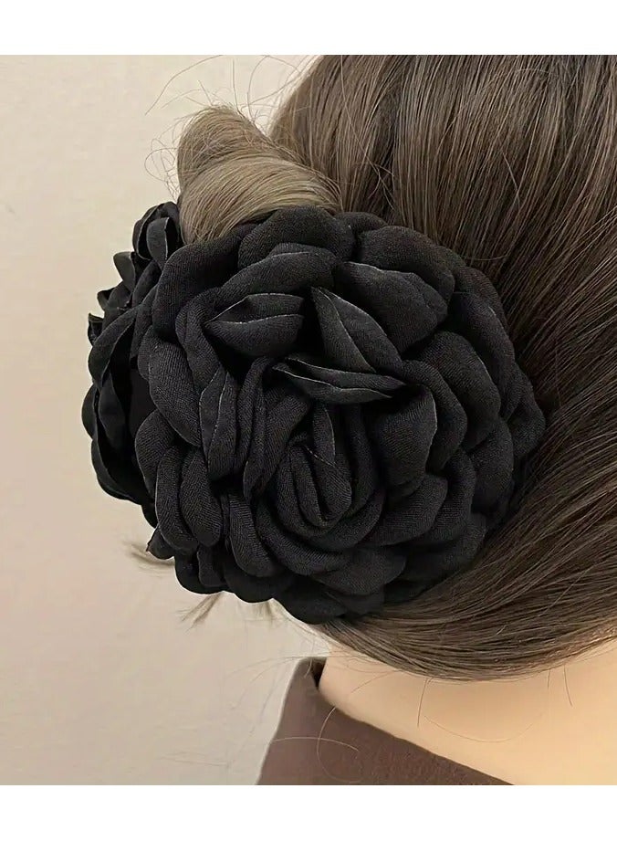 Rozino Big Rose Hair Clips Claw Clips Hair Accessories For Girls - Image 3