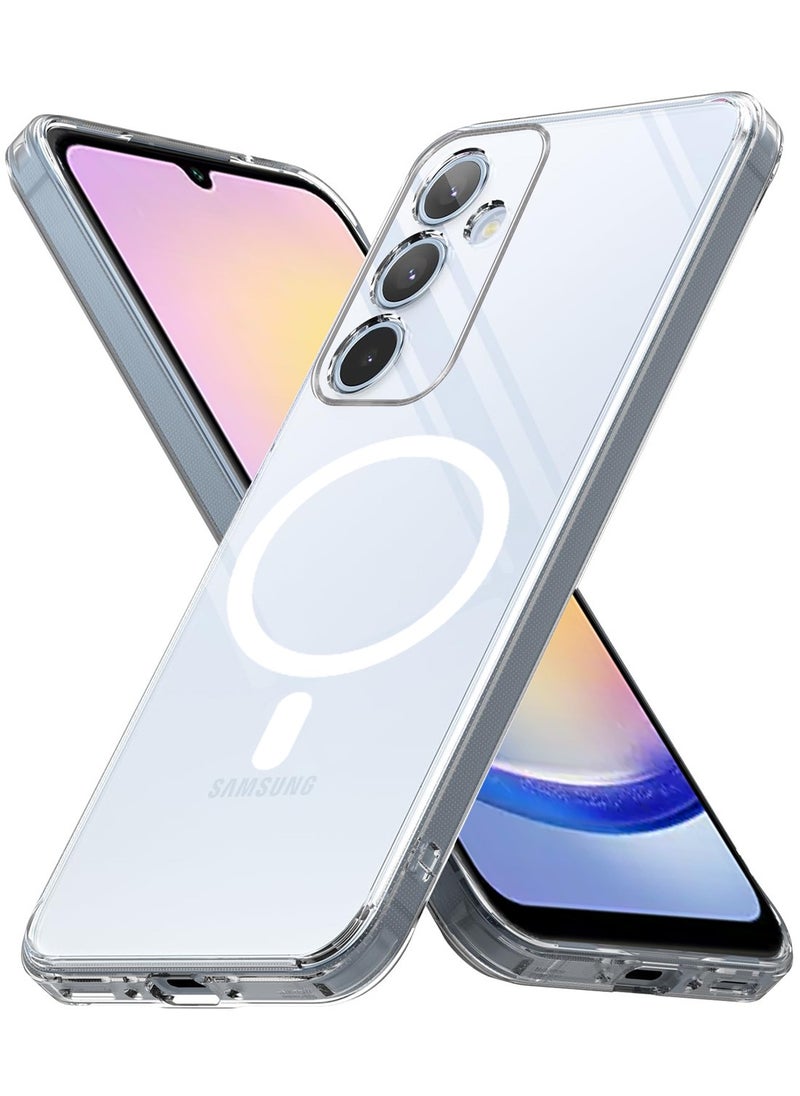 Techie - Samsung Galaxy A25 5G Clear Case with MagSafe – Slim, Anti-Yellowing Cover with Camera Lens Protection, Magnetic Holder Compatible - Image 1