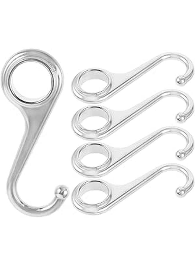 Metal Key Hooks Set of 5 for Wall Kitchen Bathroom Towel Coat Hat Organizer - Image 1