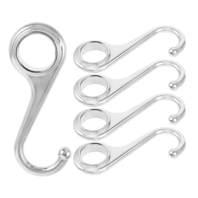 Metal Key Hooks Set of 5 for Wall Kitchen Bathroom Towel Coat Hat Organizer - Image 2