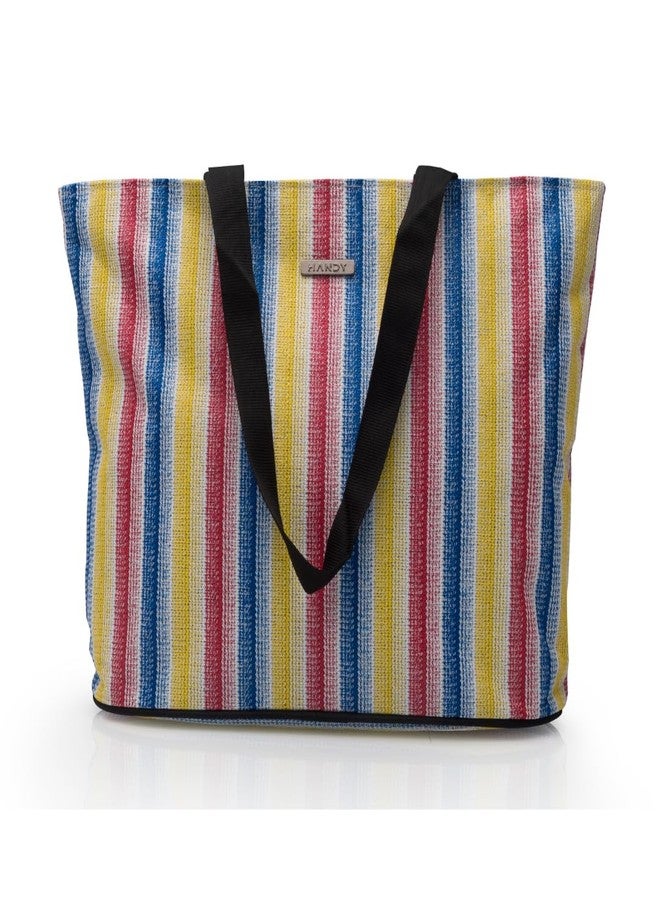 Handy Tote Bag Casual Work Shoulder Handbags | Multi-Purpose Bag Made of Recycled Material | Large Capacity | Shopping Bag for Office, College & Daily Use (Multicolor) - Image 1
