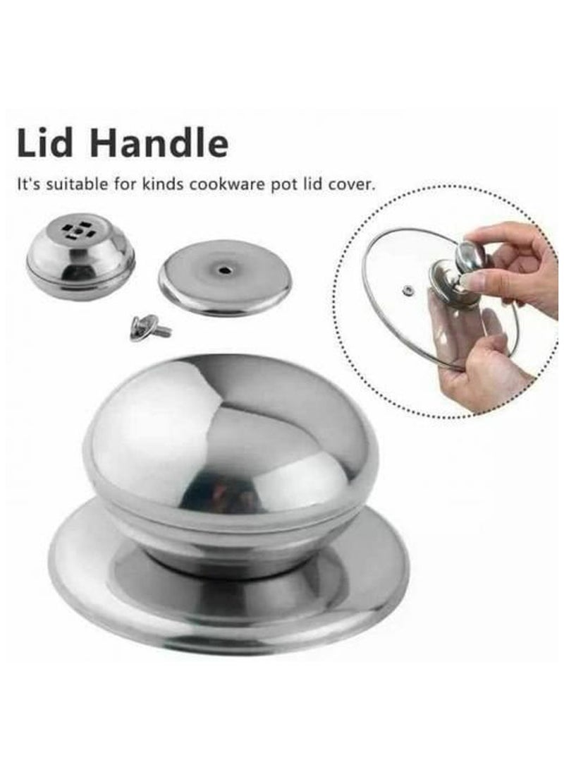 Stainless steel Pot Lid Handle For Kitchen Silver 2 pcs - Image 3