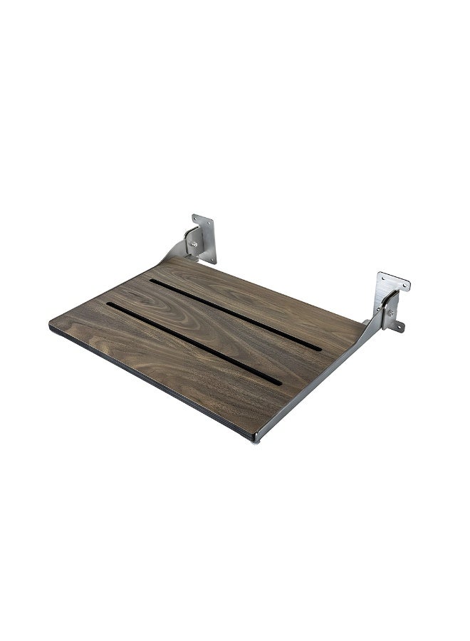 Pura Wall Mounted Folding Shower Seat 30 × 40 cm Heavy Duty Foldable Bathroom Bench with Stainless Steel Frame Waterproof Anti Slip Hygienic Space Saving Shower Chair Supports Up to 120kg - Image 4
