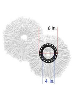 Generic 360-degree rotating mop to make surfaces and floors drier and cleaner, washable (4 pieces)  - Image 3