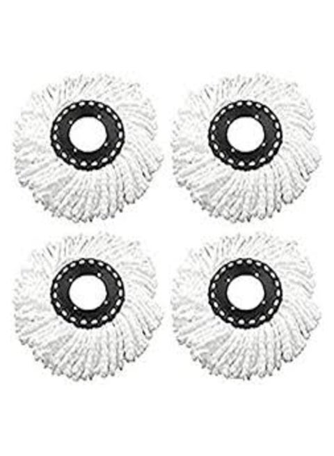 360-degree rotating mop to make surfaces and floors drier and cleaner, washable (4 pieces)